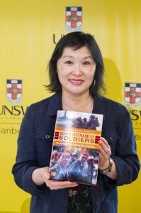 Nathalie Nguyen at her book launch in 2017 PHOTO: courtesy of the Australian Centre for the Study of Armed Conflict and Society, UNSW Canberra at the Australian Defence Force Academy.