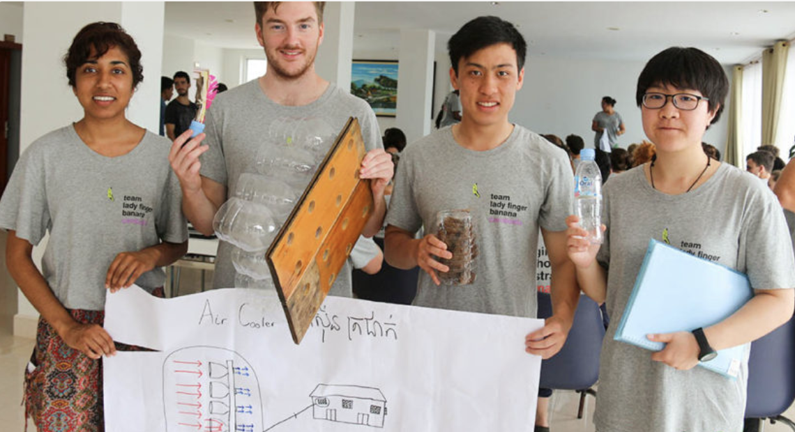 Australian engineering students help Cambodian communities to recycle plastic