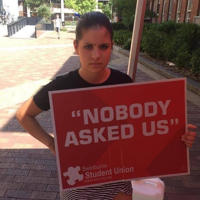 Students angry at universities over the distribution of fee funds