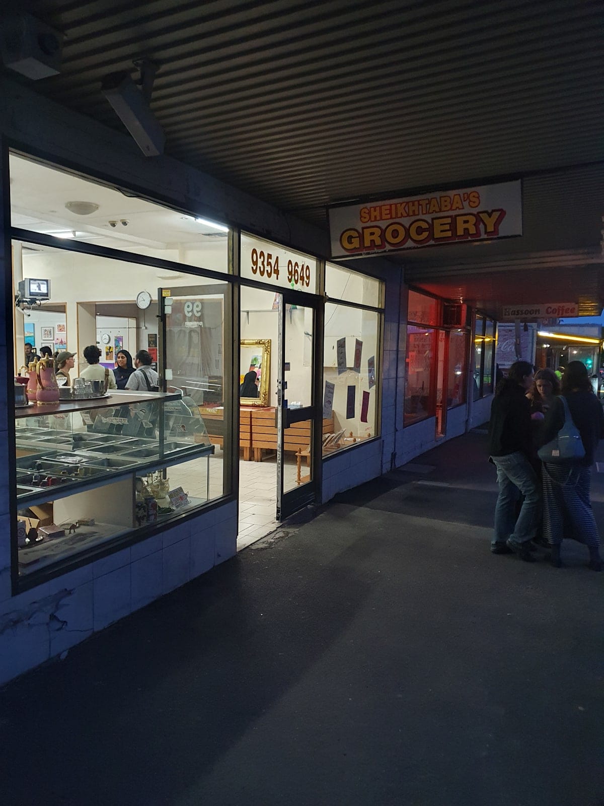A darkened shop front in Coburg