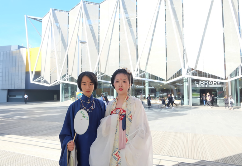 Old school: wearing traditional Chinese clothing to university
