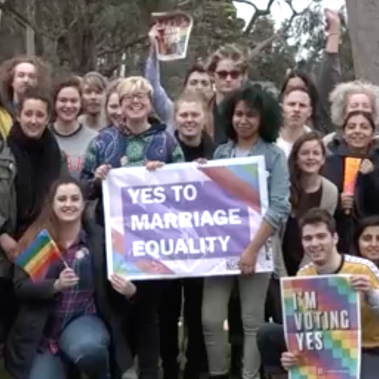 Students get the message on same-sex marriage: Enrol now so you can vote