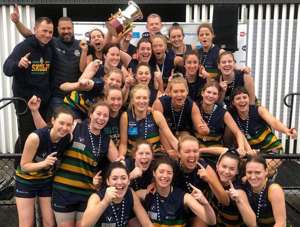 Saints shine in wet to claim first VAFA Women's flag post image