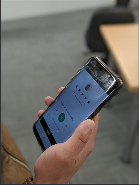 Uber allows you to tip your driver if things go well, call police if they don't post image