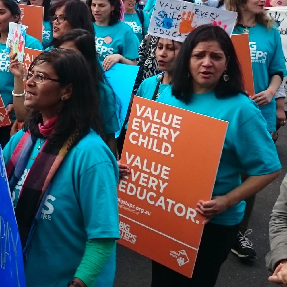 Childcare workers walk out over pay dispute post image