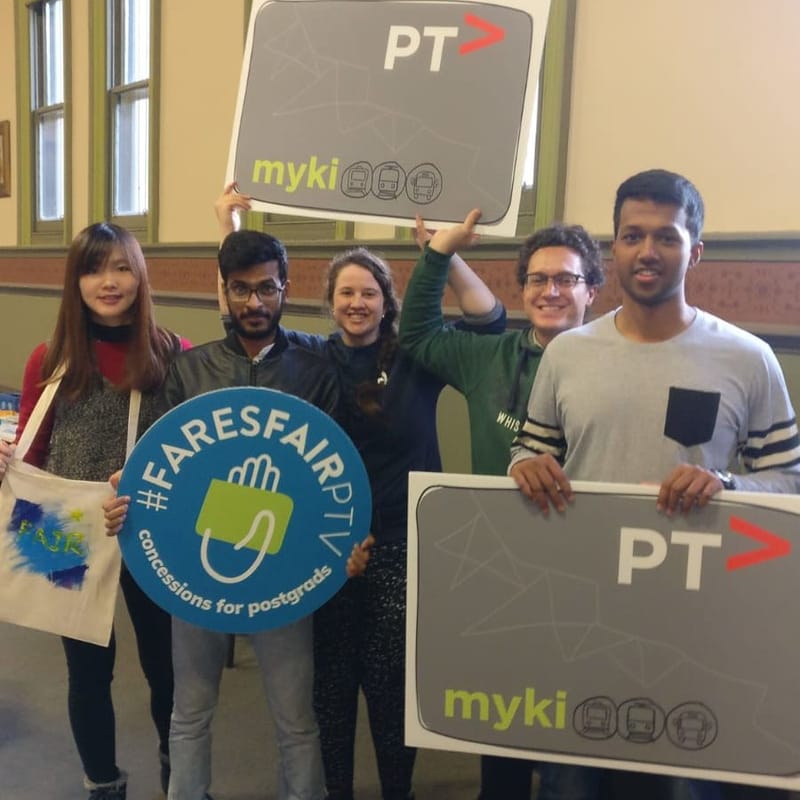 Monash rally today to push for postgraduate travelling concessions post image